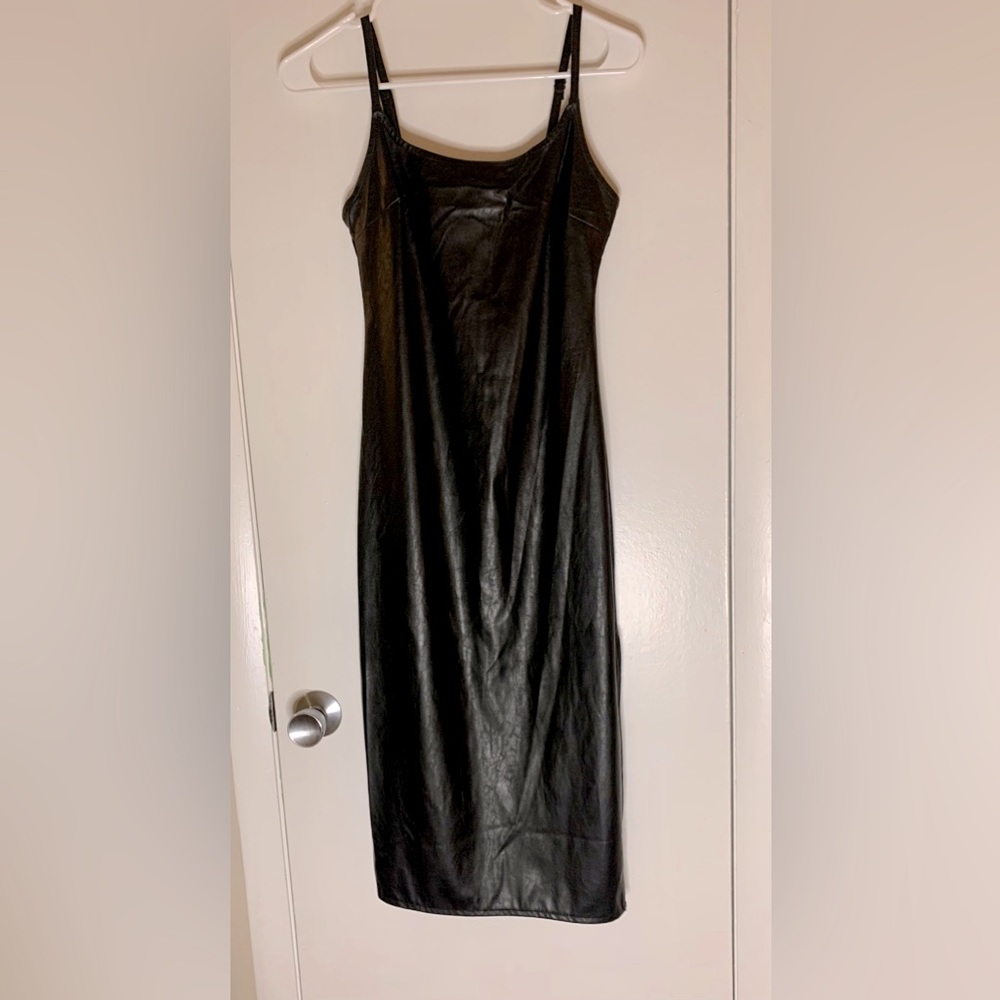 Women’s Faux Leather Slip Dress